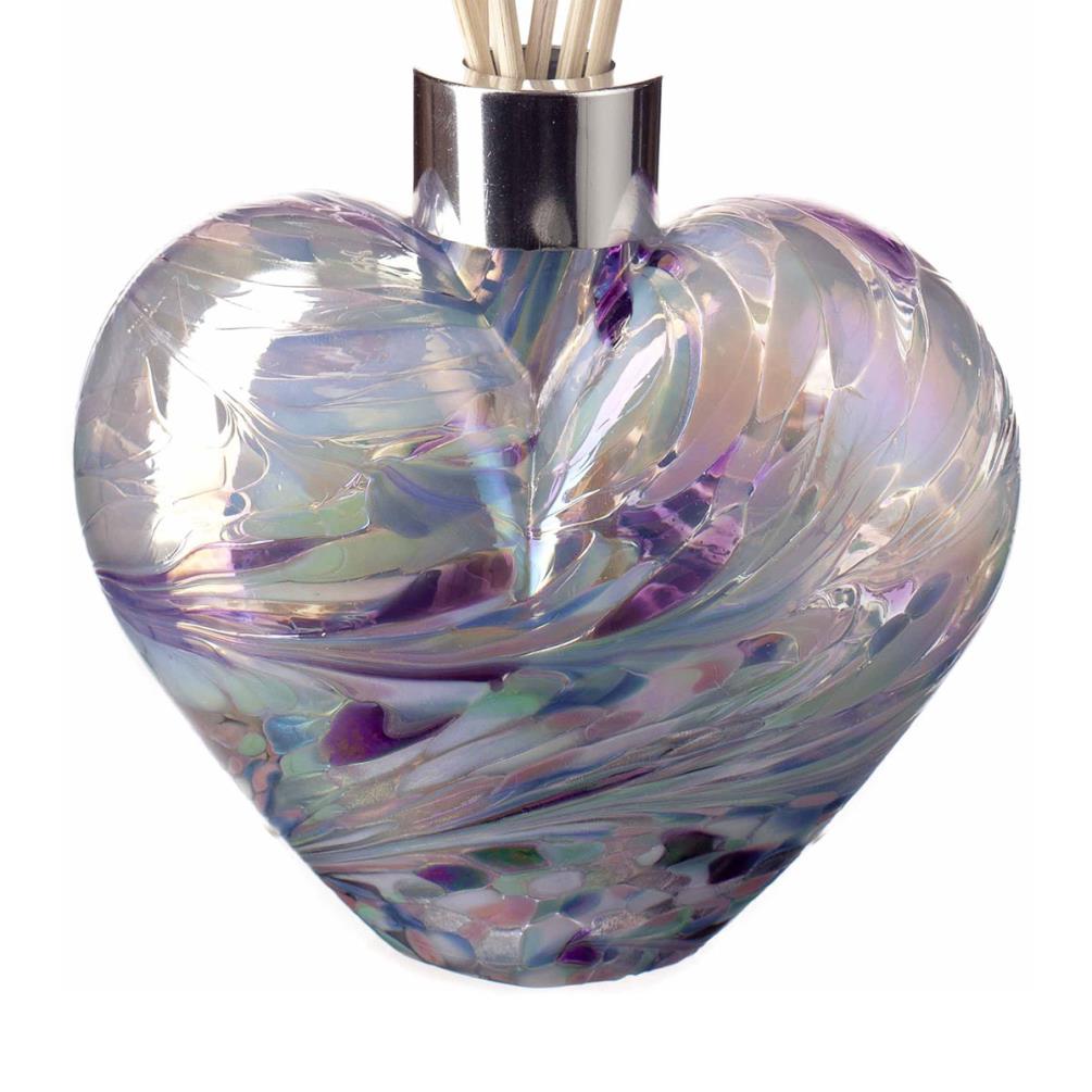 Amelia Art Glass Pink & Blue Heart Reed Diffuser Extra Image 1